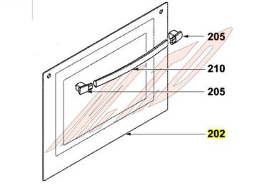 Vitre exterieure de porte