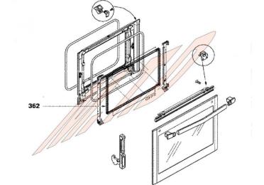 Vitre interieur de porte