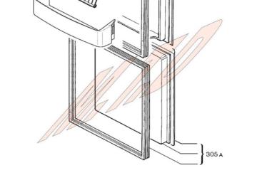 Porte congelateur avec joint