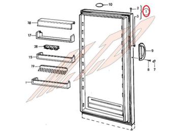 Porte complète avec joint