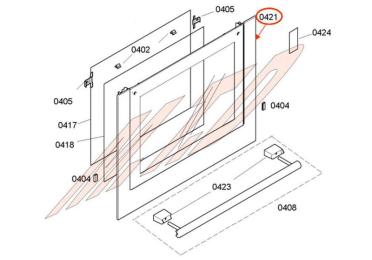 Vitre exterieur de porte