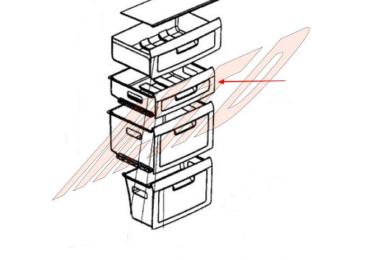 Tiroir superieur du congelateur
