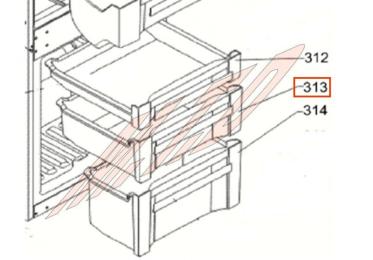 Tiroir intermediaire congelateur