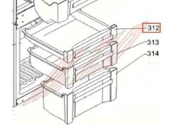 Tiroir superieur congelateur