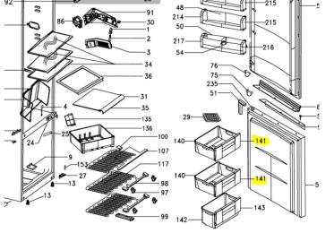 Facade panier superieur ou intermediaire