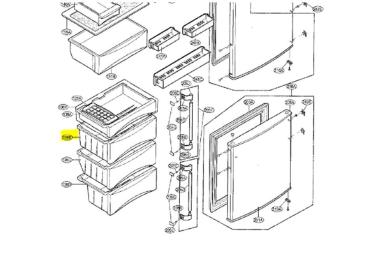 Tiroir superieur congelateur