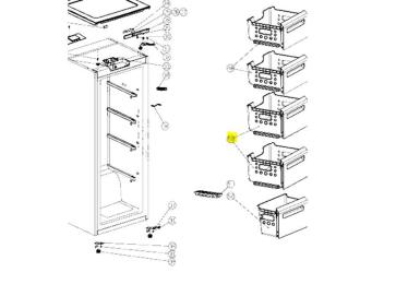 Tiroir intermediaire congelateur