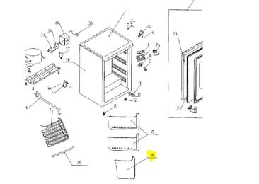 Bac inferieur congelateur