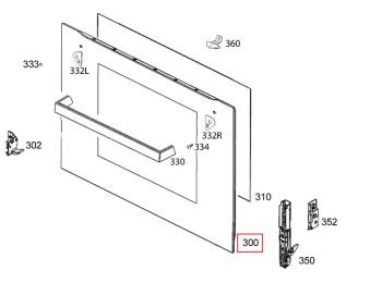 Vitre exterieur de porte