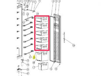 Tiroir congelateur superieur ou intermediaire