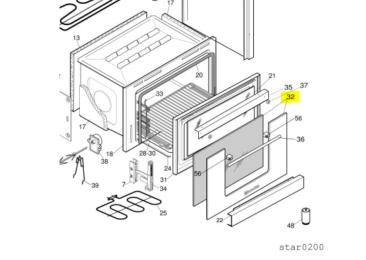 Vitre exterieur de porte