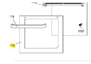 Vitre exterieur de porte