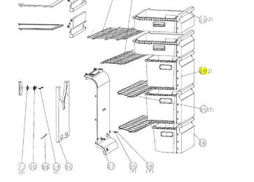Tiroir intermédiaire congélateur