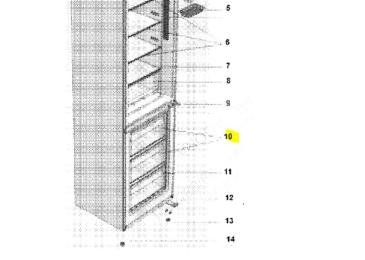 Tiroir supérieur ou intermédiaire congélateur