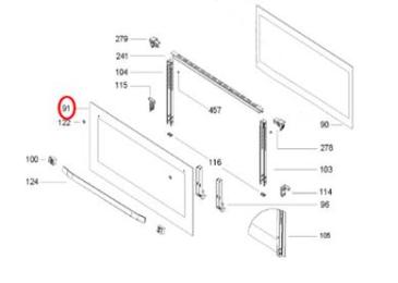 Vitre de porte extérieure