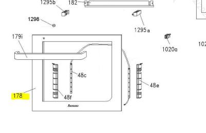 Vitre exterieur de porte