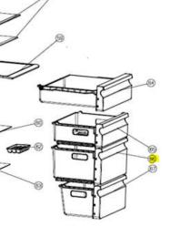 Tiroir intermedaire congelateur