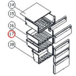Tiroir intermédiaire ou supérieur congélateur